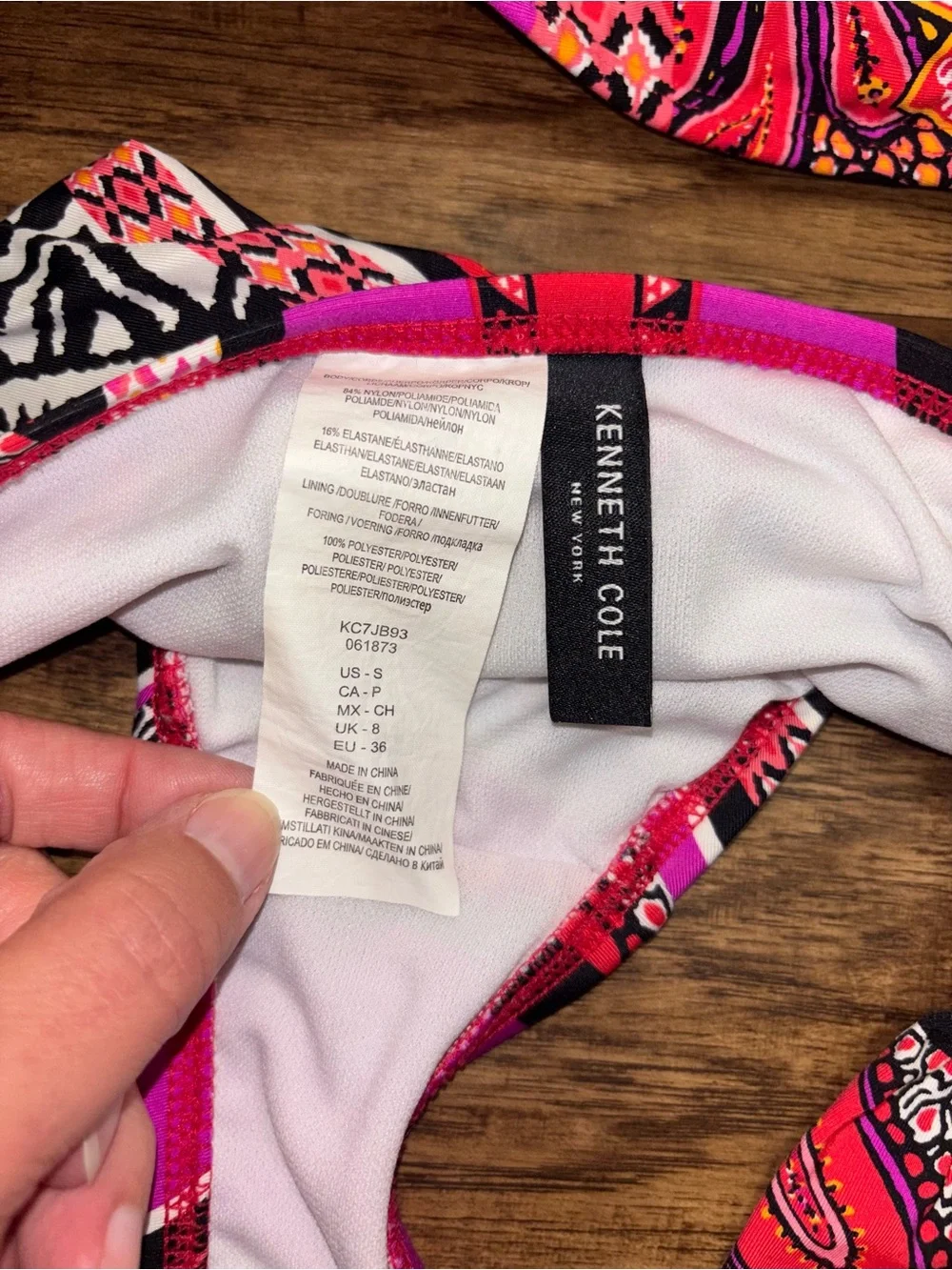 Kenneth Cole Bikini Size Small